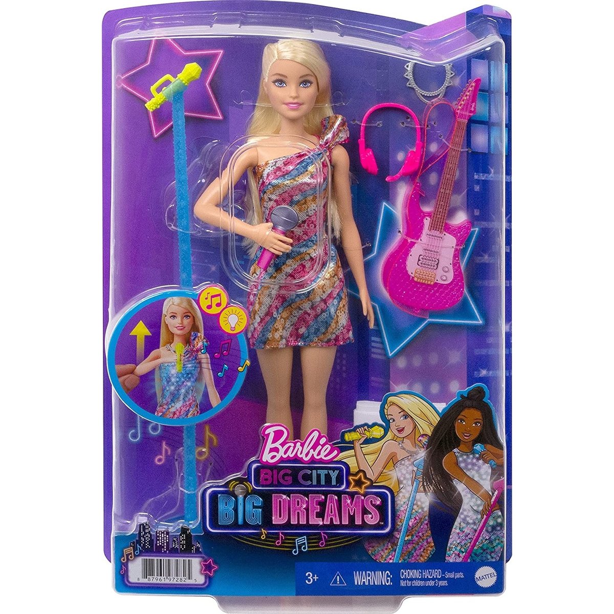 Barbie - Poupée Malibu Chanteuse (+ Accessoires) - 30 cm multicolore, MATTEL