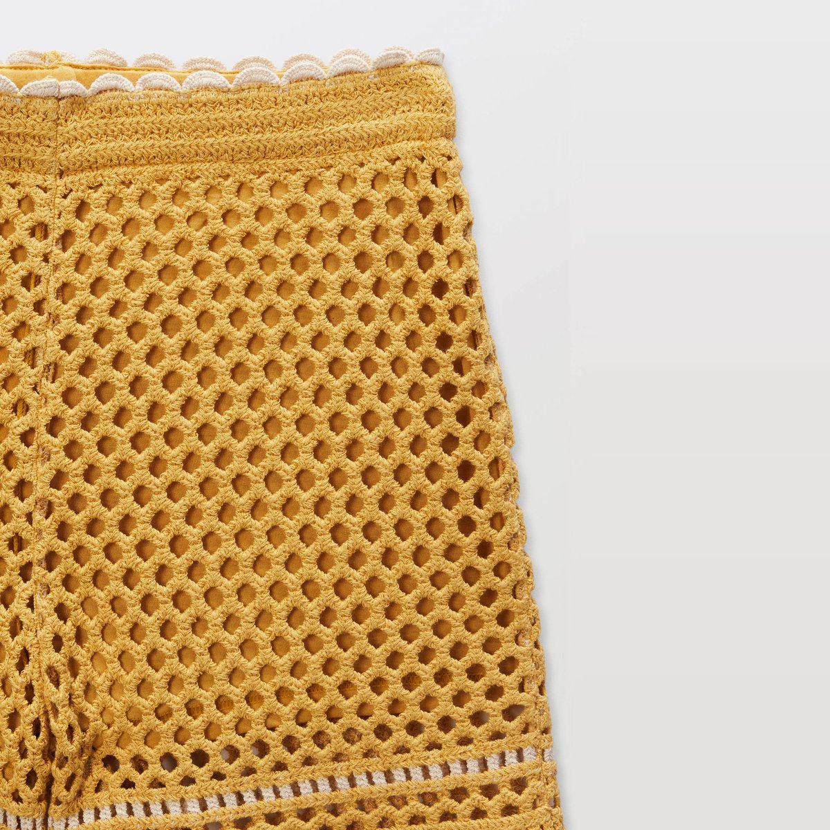 Short crochet en coton pastille, MONOPRIX