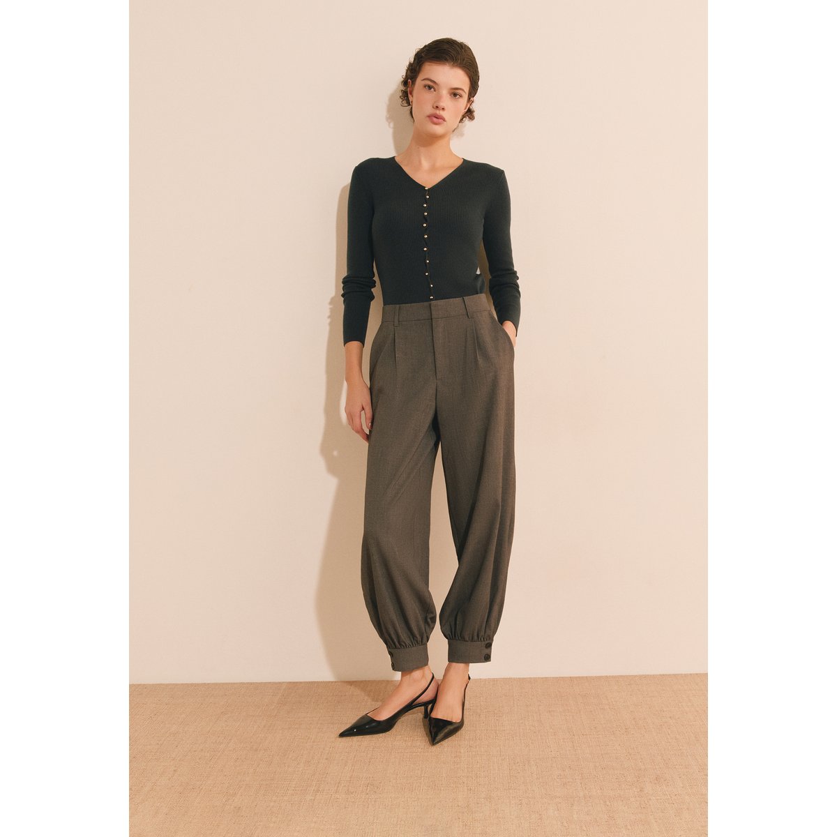 ETAM PANTALON ZAHARA - PANTALON gris, ETAM