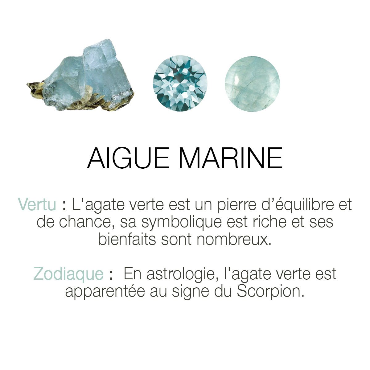 Bracelet aigue marine doré - danae bleu, CAROLINE NAJMAN