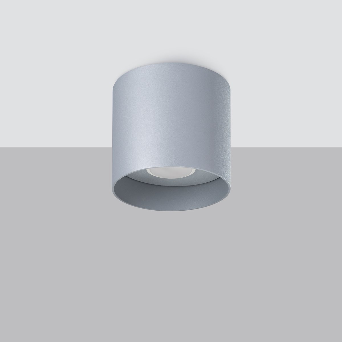 Plafonnier Aluminium Gris GU10 1 Mika gris, EDEN