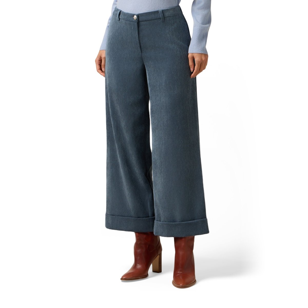 Pantalon cropped light - blue, OLTRE
