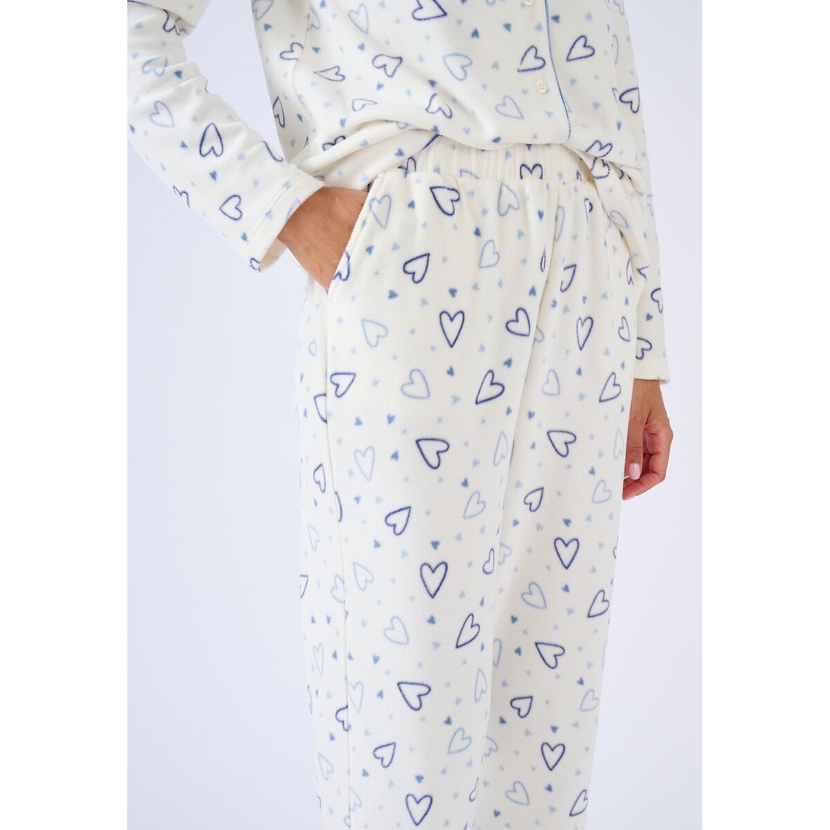 Thermolactyl Fleece Pyjamas blue checks, DAMART