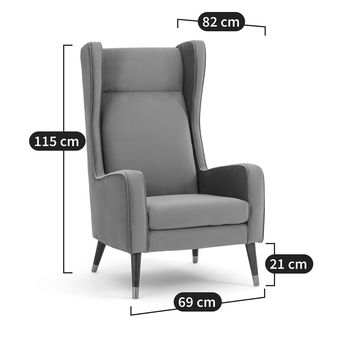 Fauteuil XXL, en velours, (Y) bleu canard, LA REDOUTE INTERIEURS