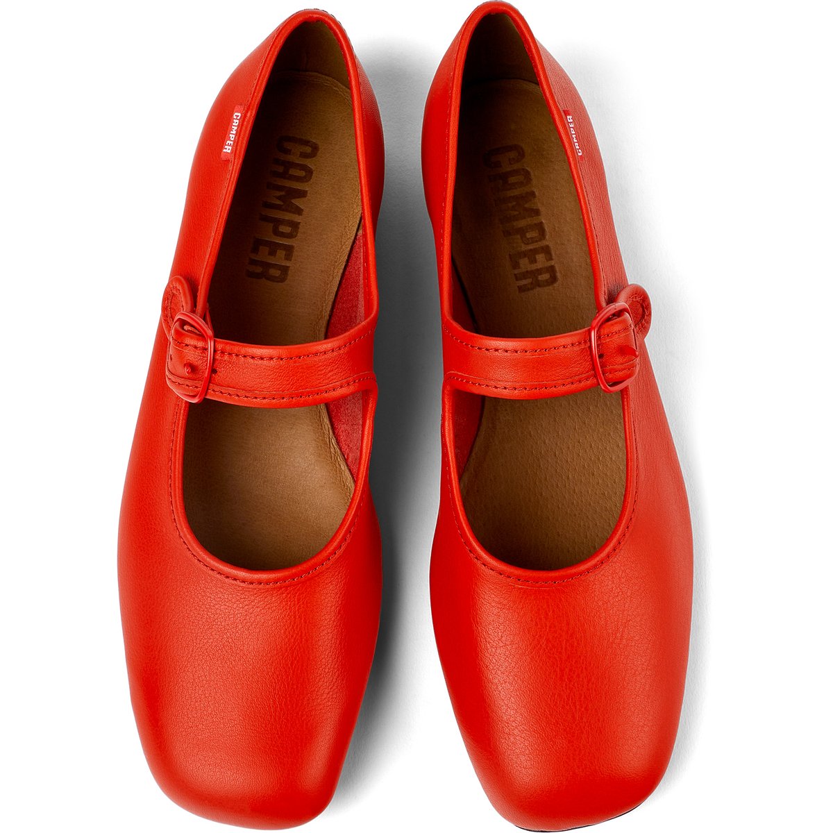Babies en cuir Casi Myra rouge brillant, CAMPER