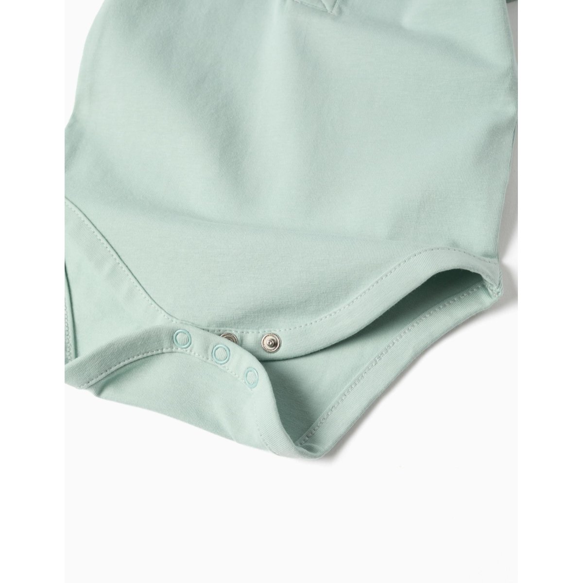 Body polo en coton à rayures vert clair, ZIPPY
