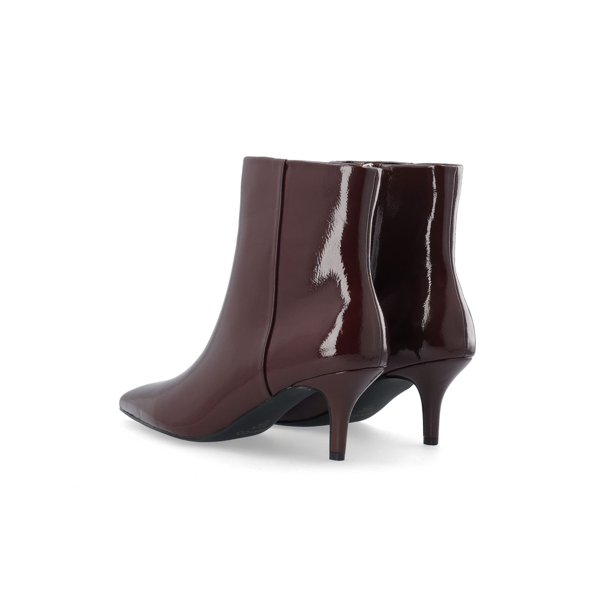 Bottines rouge - burgundypatent1, BIANCO