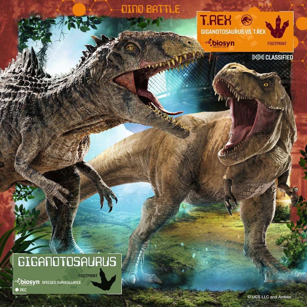 Puzzle TRex 3x49 pcs bleu, RAVENSBURGER