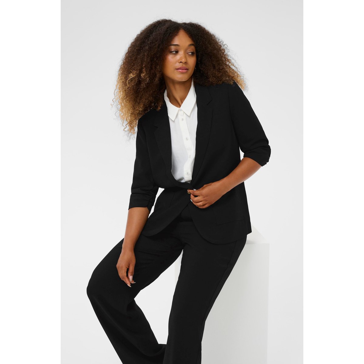 Blazer noir pitch black, CREAM