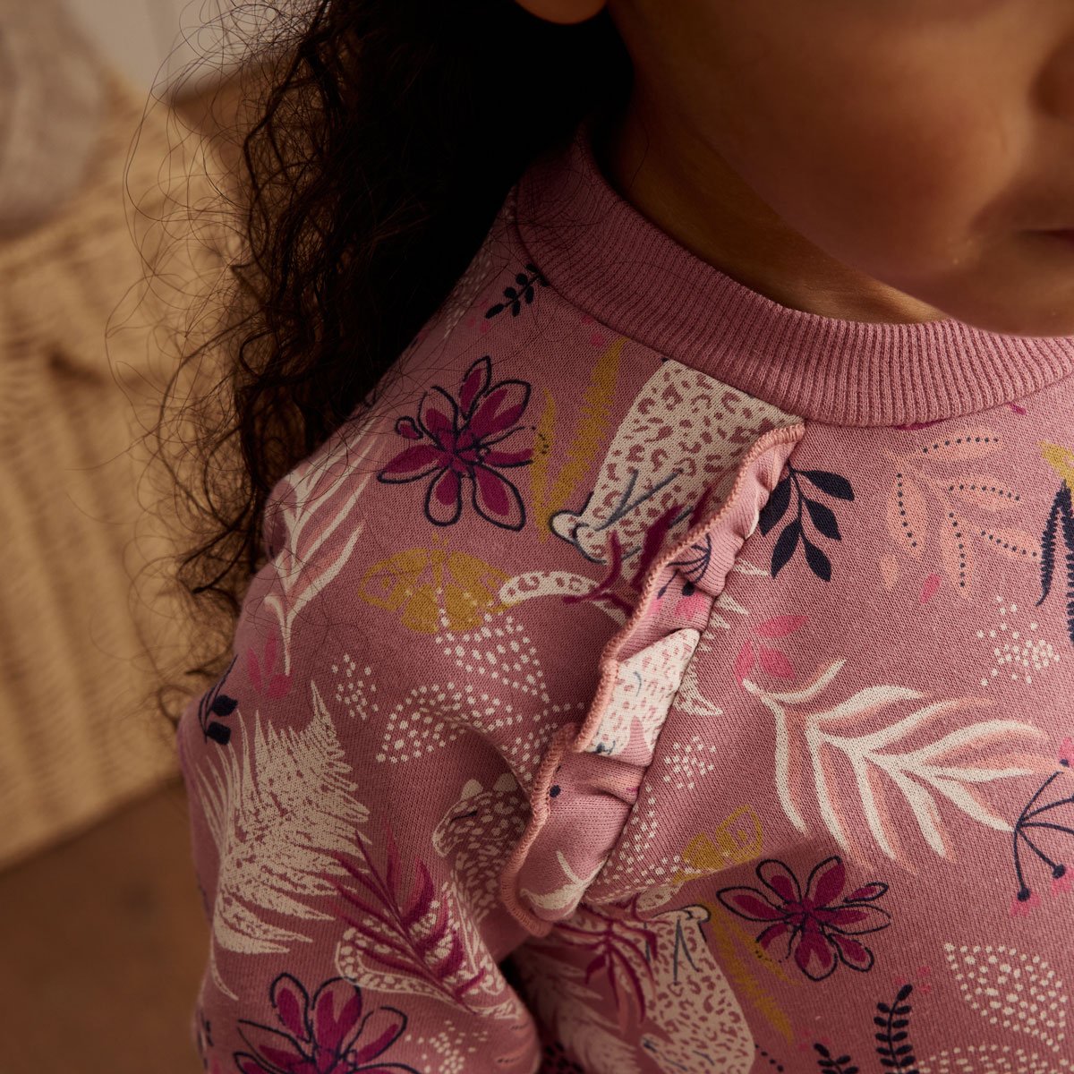 Robe enfant en molleton Louisa rose, PETIT BEGUIN