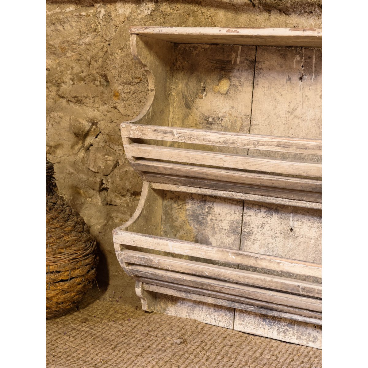 Étagère murale en bois Gaëlle N°1561 - Bon état gris, DEBONGOUT