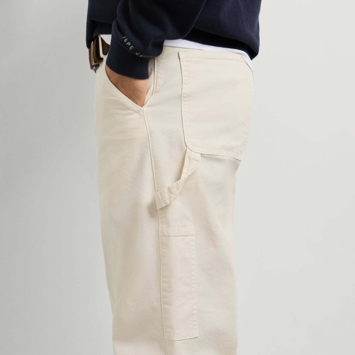 Pantalon Carpenter Coupe Décontractée blanc ivoire, PEPE JEANS