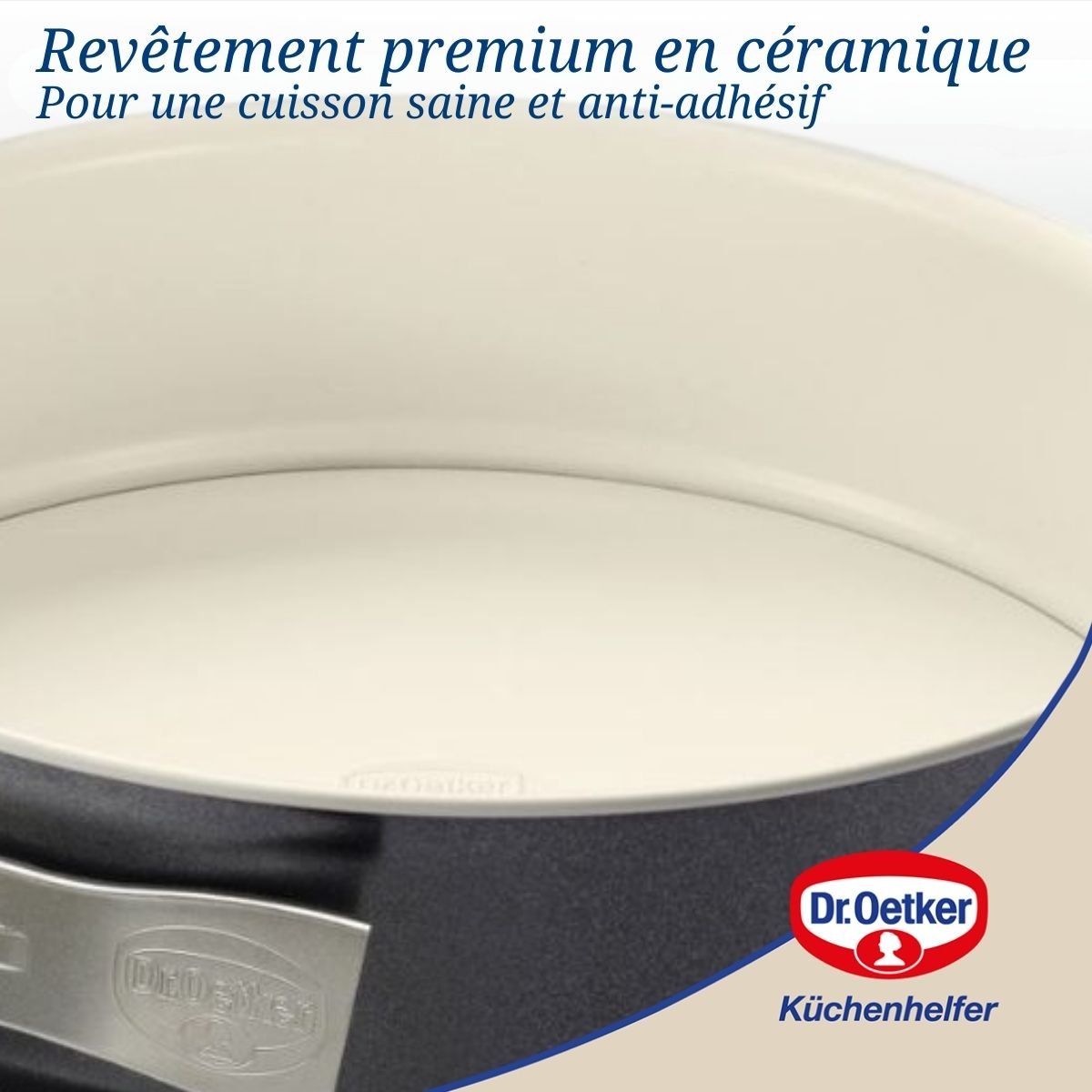 Ensemble de 2 Moules à manqué à charnière 26 cm BACK-TREND blanc, DR OETKER
