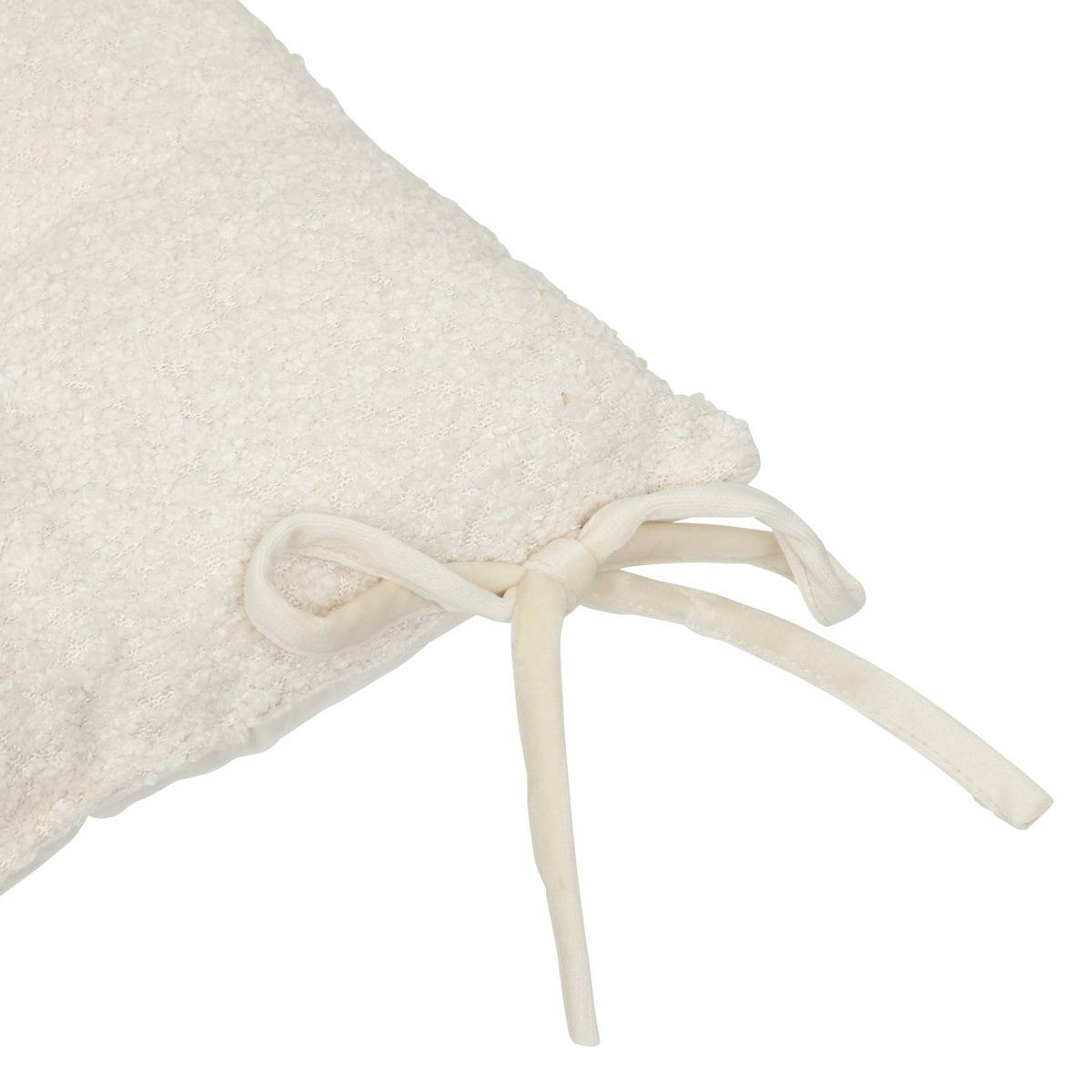Galette de chaise en bouclette SOANA ivoire, ATMOSPHERA