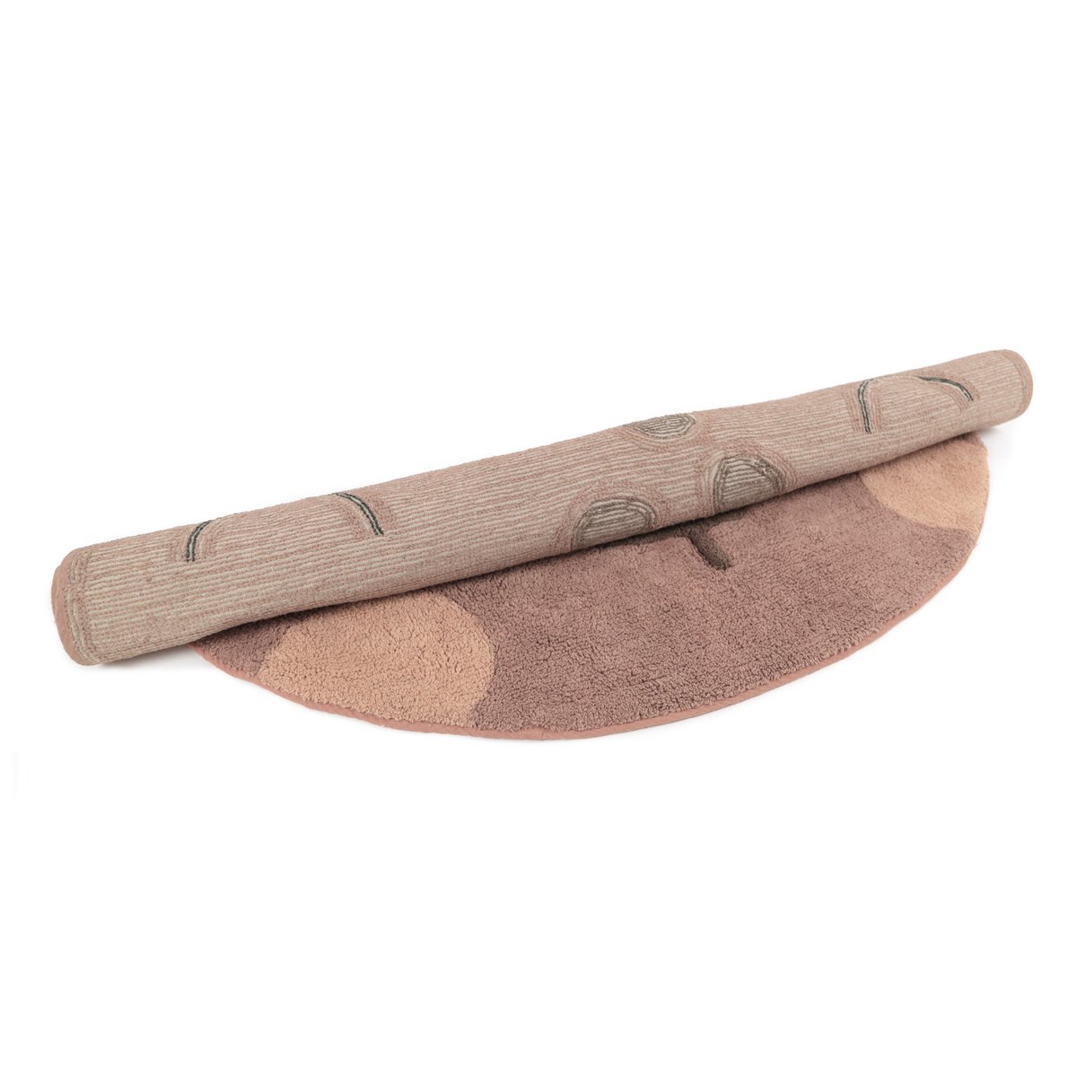 Tapis lavable Little Sören rose, corail, noir, NATTIOT