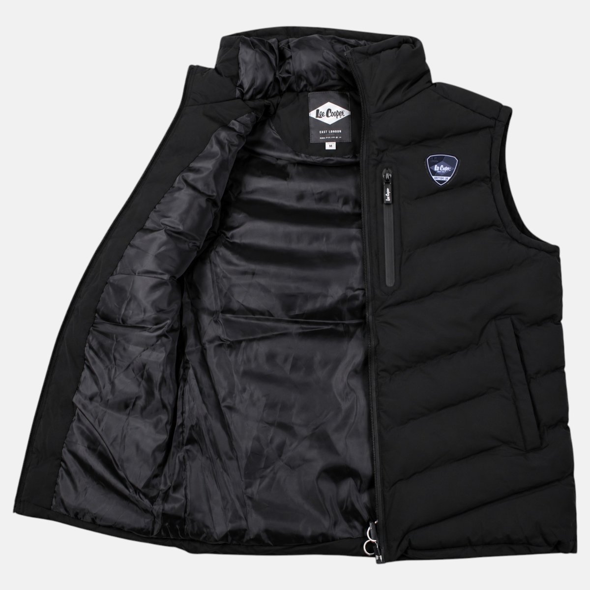 Doudoune sans manches zippée à capuche, poches zippées ALTITUDE noir, LEE COOPER