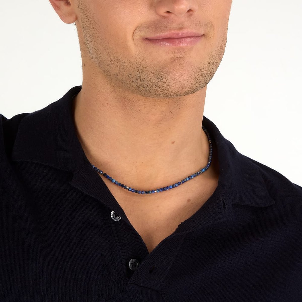 Colliers en Lapis Lazuli/lapis Lazuli/steel et Lapis Lazuli acier inoxydable, MORELLATO