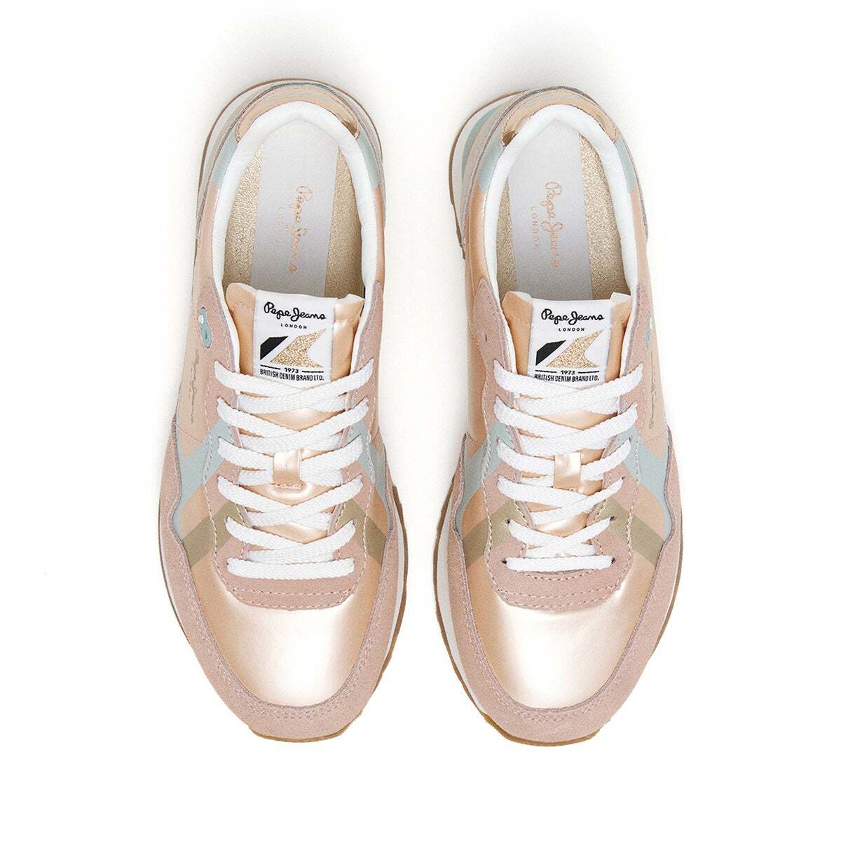 Baskets Brit Printy orange sherbert, PEPE JEANS