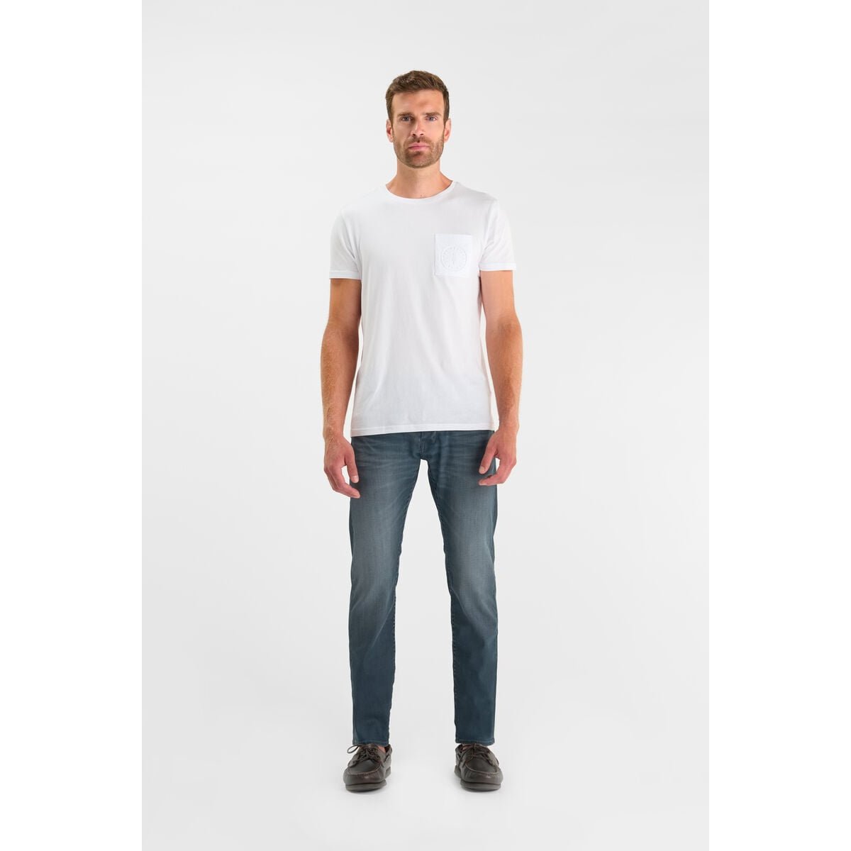 Jeans slim stretch 700/11, longueur 34 blue grey, LE TEMPS DES CERISES