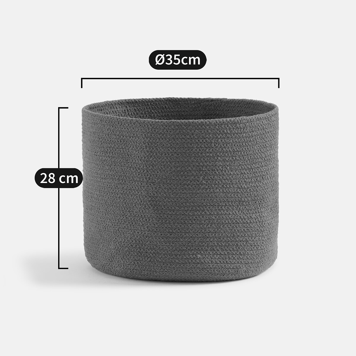 Panier en coton Ø35 cm, Osinia bronze, LA REDOUTE INTERIEURS