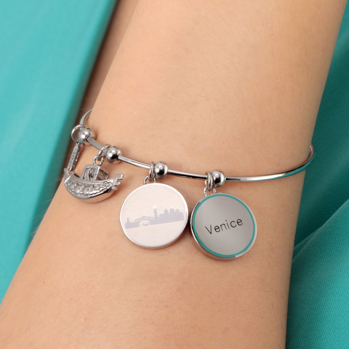 Bracelet en acier MYSELF argent, LA PETITE STORY