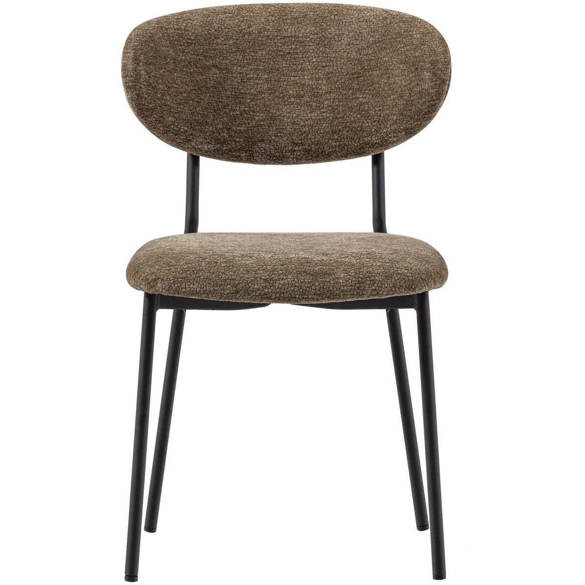 Lot de 2 fauteuils de table en chenille KJELD vert, WOOOD