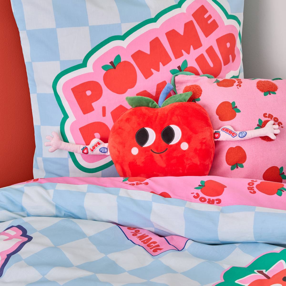 Peluche pomme CHA CHA POP multicolore, ATMOSPHERA FOR KIDS