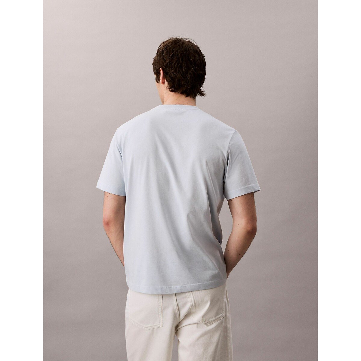 T-shirt manches courtes logo monogram blanc, CALVIN KLEIN JEANS