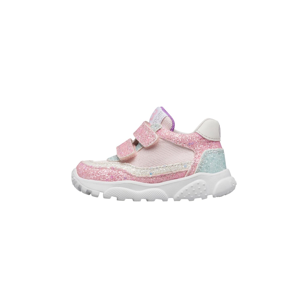 Sneakers en cuir et tissu technique AMANTEA 2 VL. rose-bleu ciel-, FALCOTTO