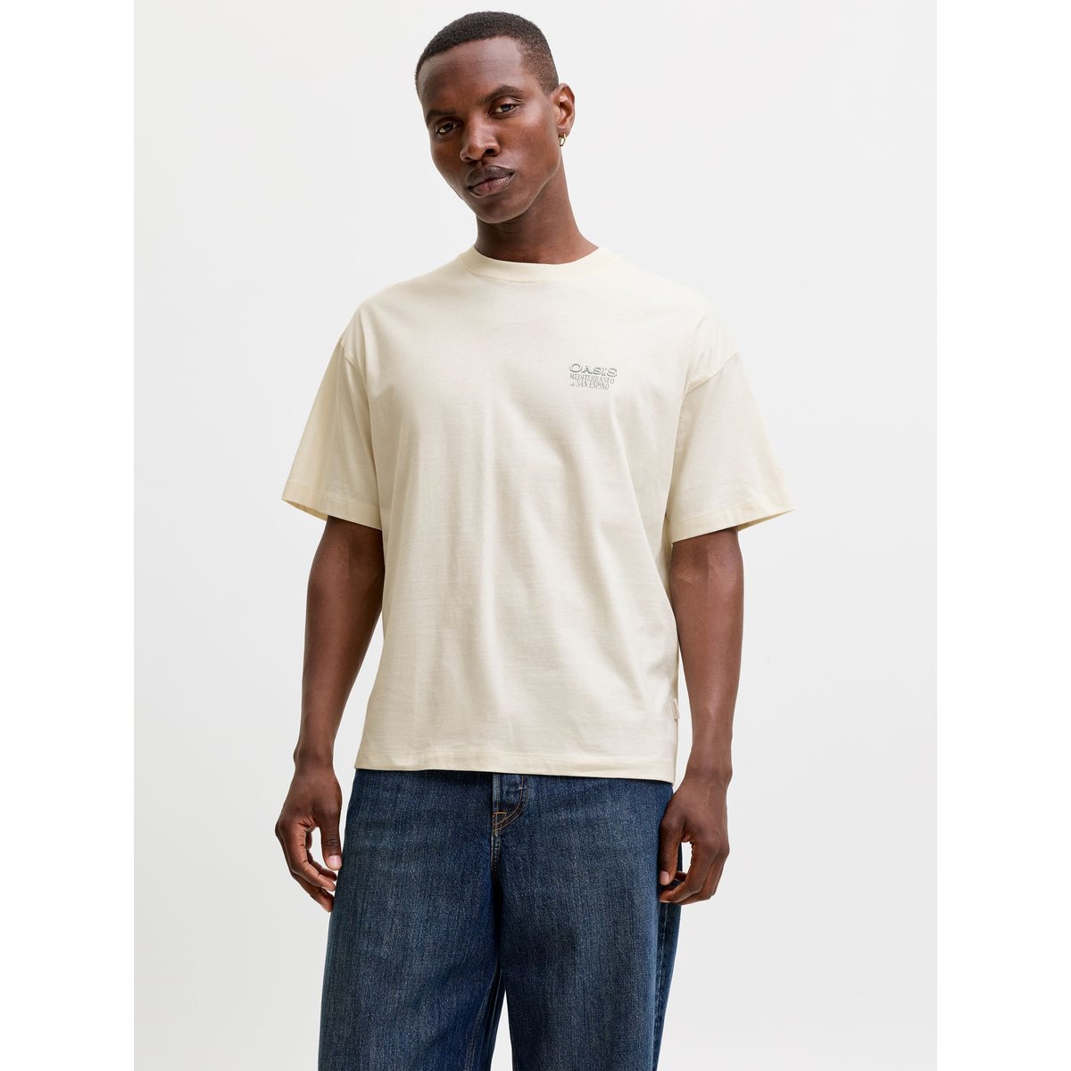 T-Shirt antique white, JACK & JONES