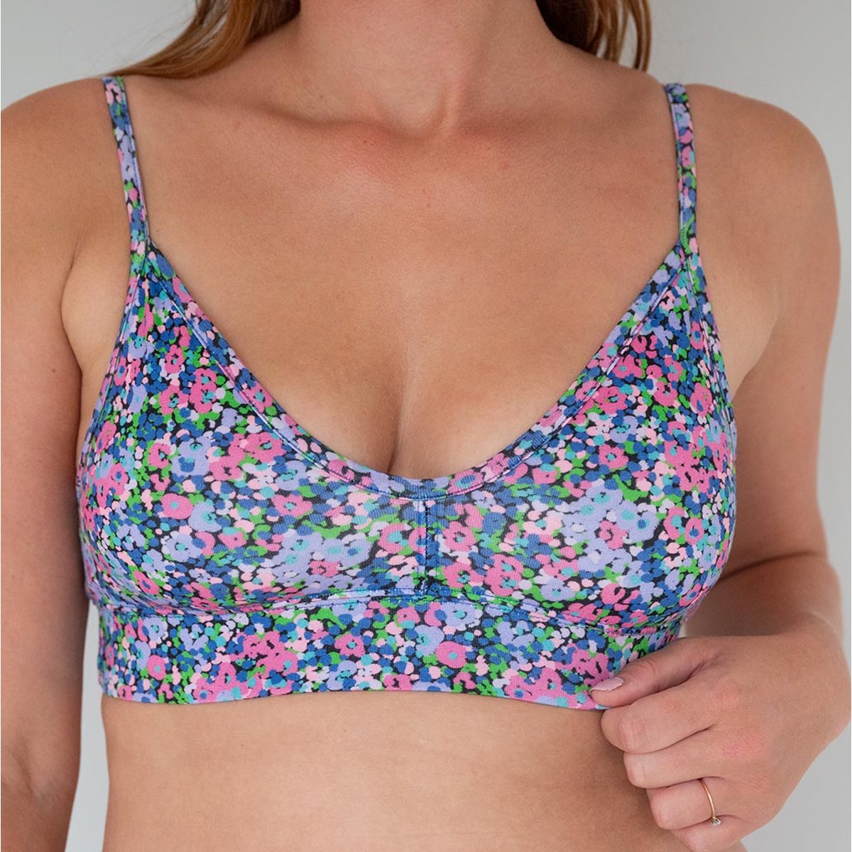 Brassière coton IMPRIMÉ Confettis violet à pois, WE ARE JOLIES