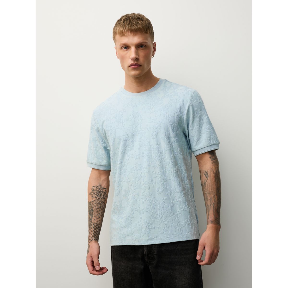T-shirt élégant texturé bleu, NEXT