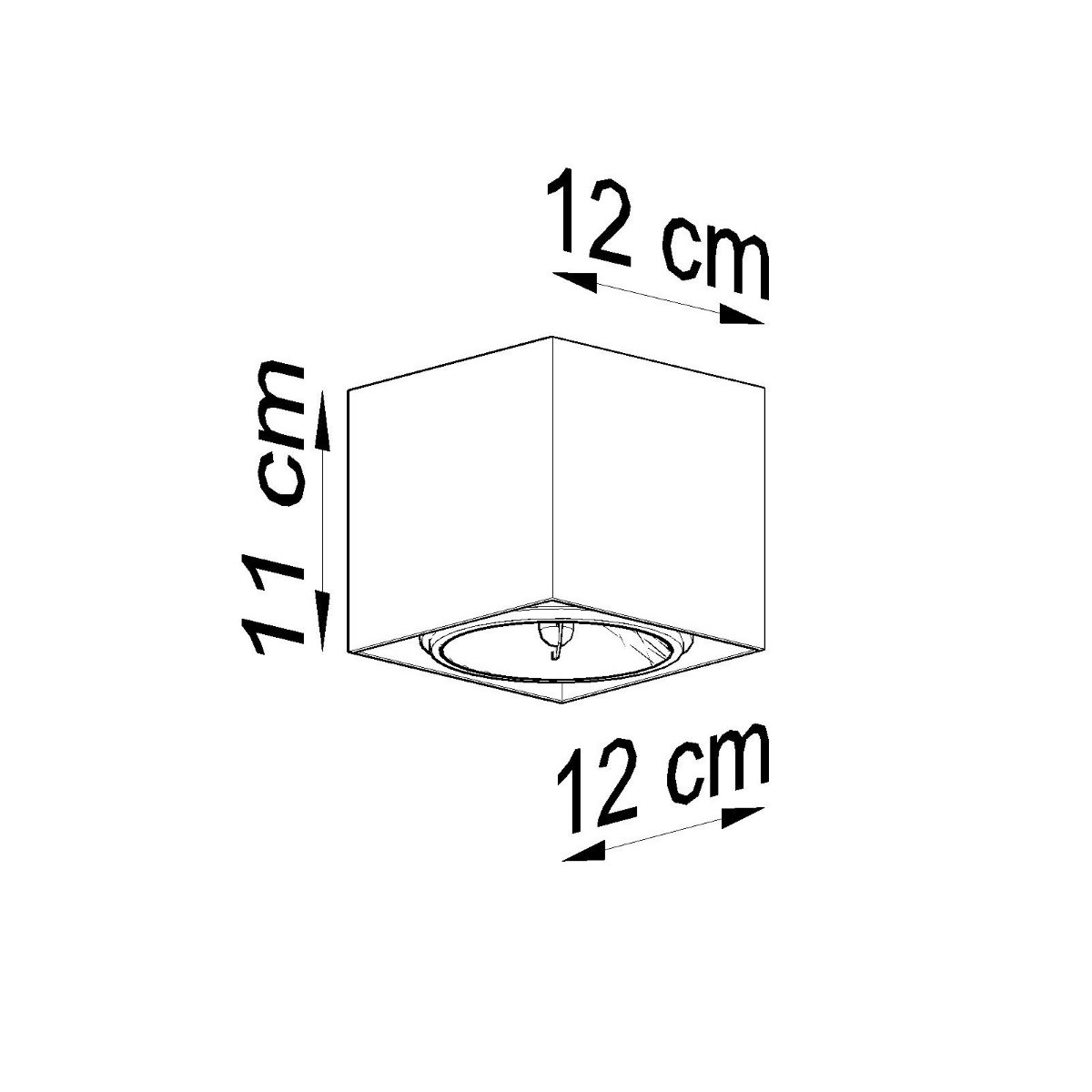 Plafonnier Aluminium Blanc GU10/ES111 1 Blake blanc, EDEN