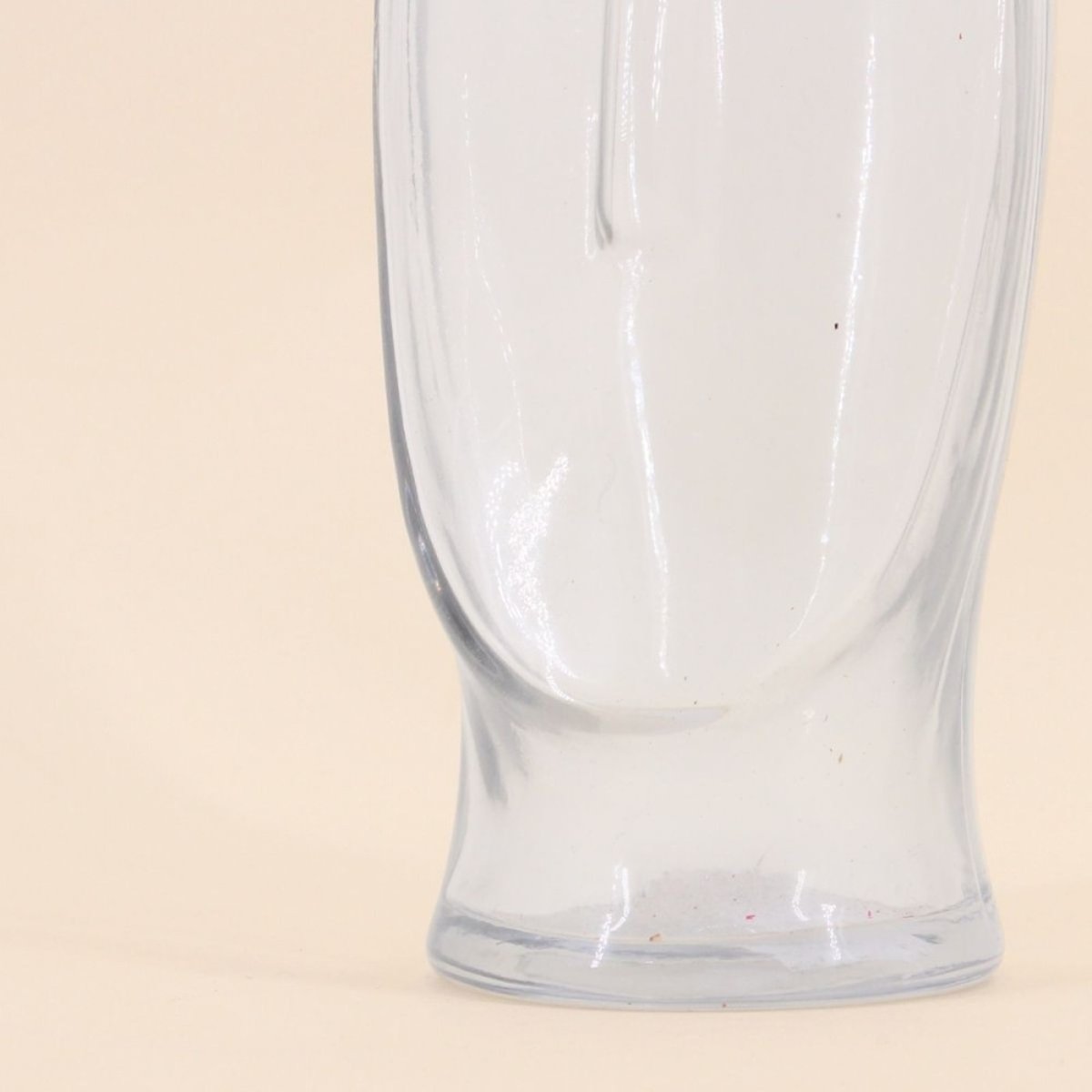 Vase forme visage en verre, H24cm transparant, ORNAMI