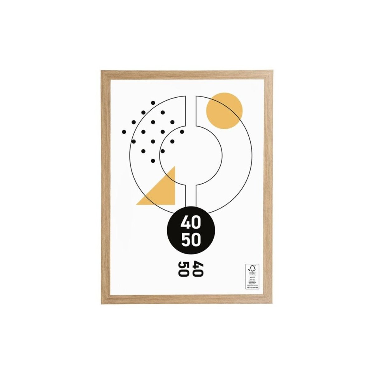 Cadre photo Mdf bois naturel 40x50 beige, DECORATIE