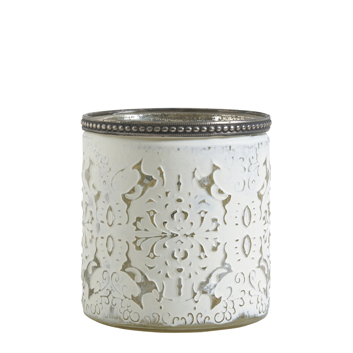 Photophore Vase Arabesques blanc, MATHILDE M