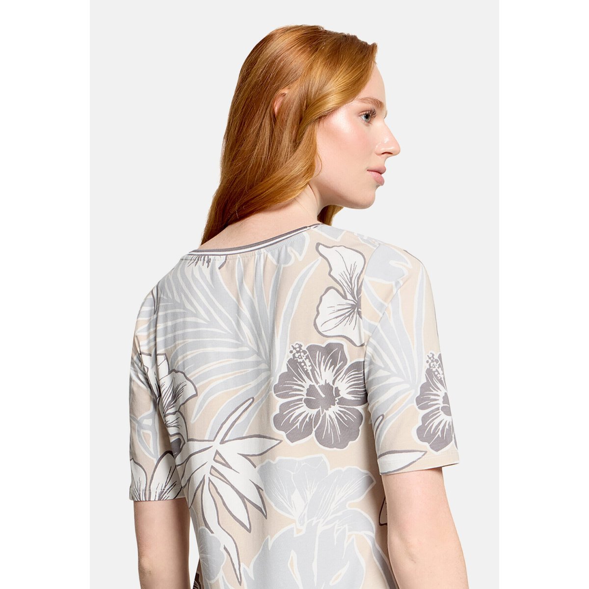 T-shirt basique à imprimé à fleurs beige/cream, BETTY BARCLAY