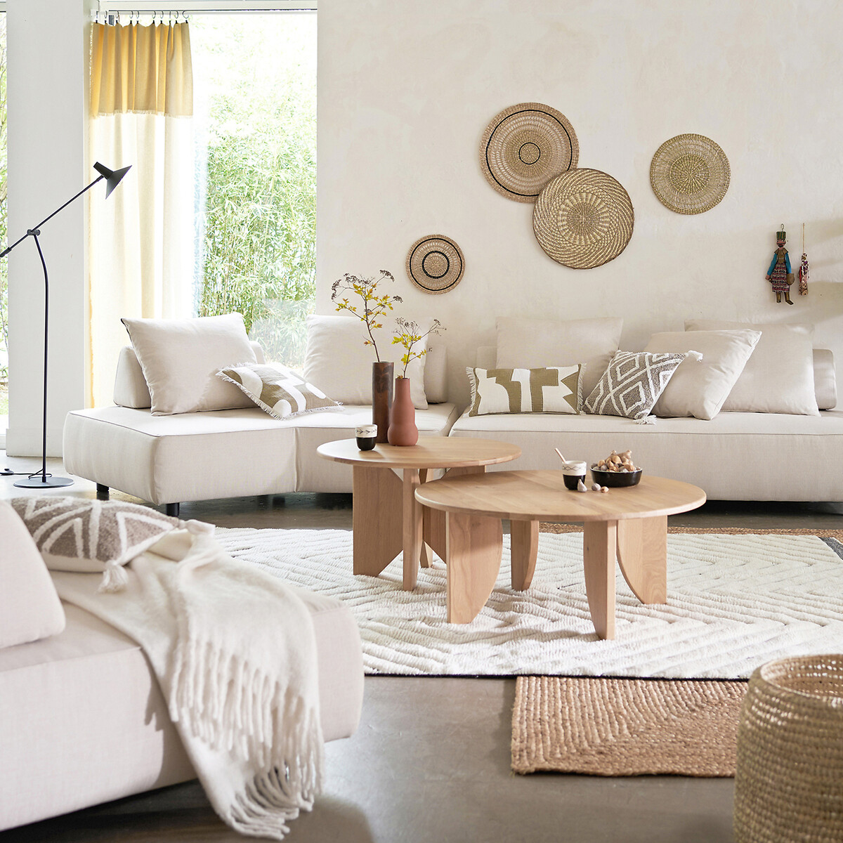 Housse de coussin coton tufté, Cali naturel/écru, LA REDOUTE INTERIEURS