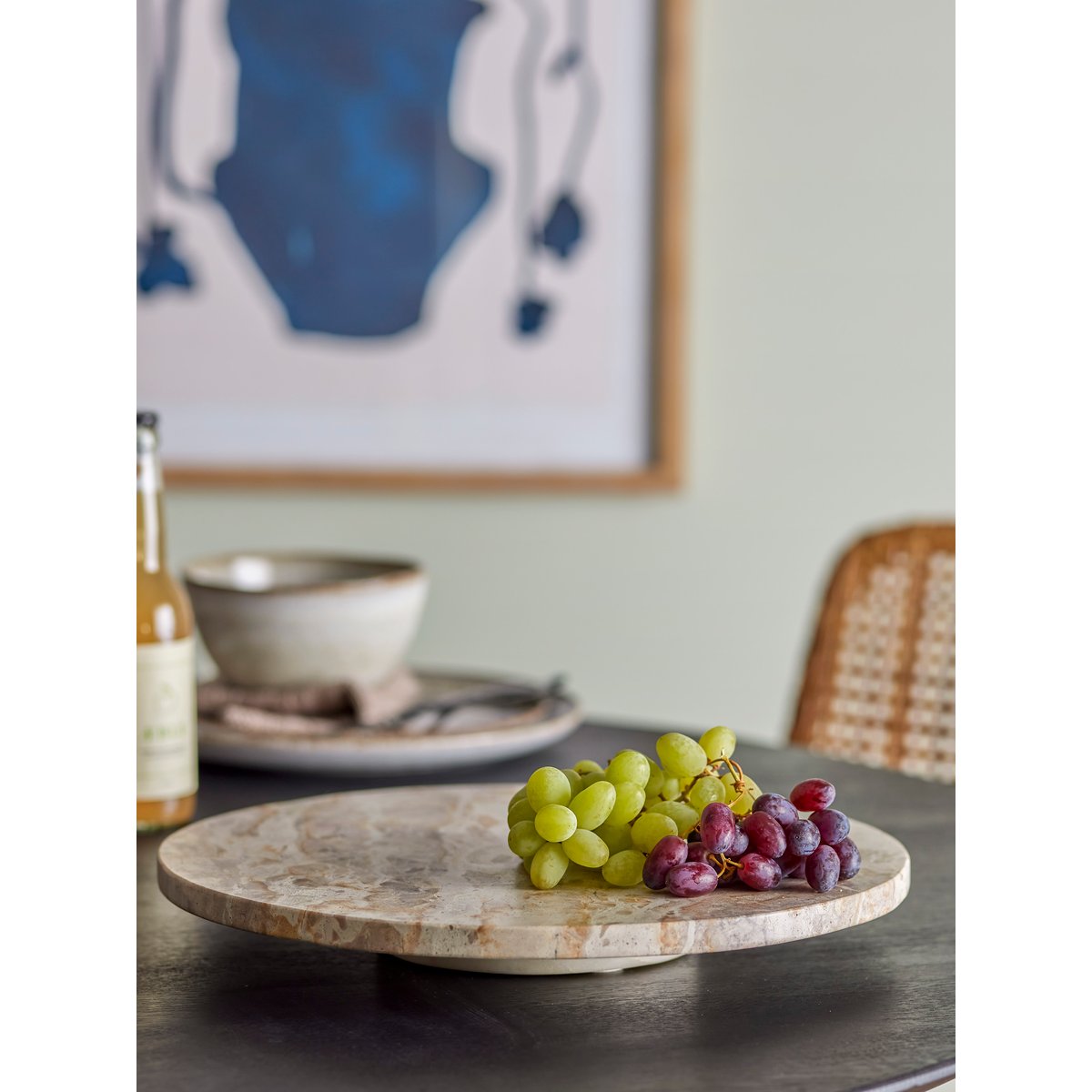 Plateau tournant en marbre Nuni beige, BLOOMINGVILLE