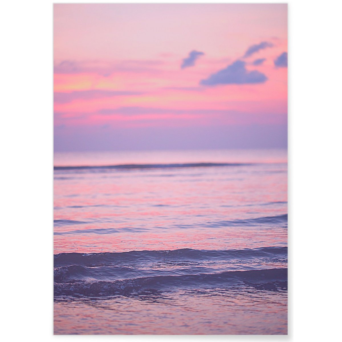 Poster Nature Ciel Rose 3 blanc, L'AFFICHERIE
