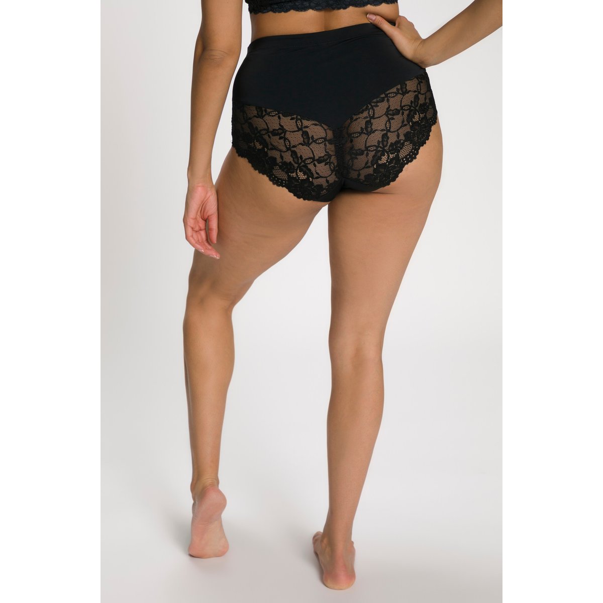 Culotte midi, dentelle transparente noir, ULLA POPKEN