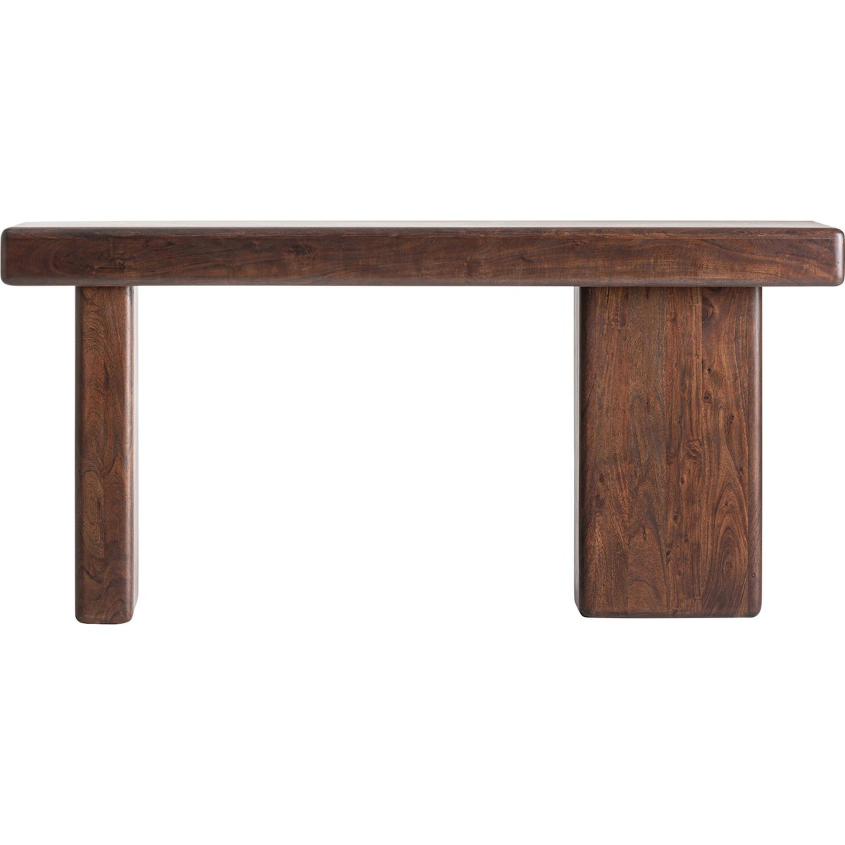 Console contemporaine en bois d'acacia marron, RECOLLECTION