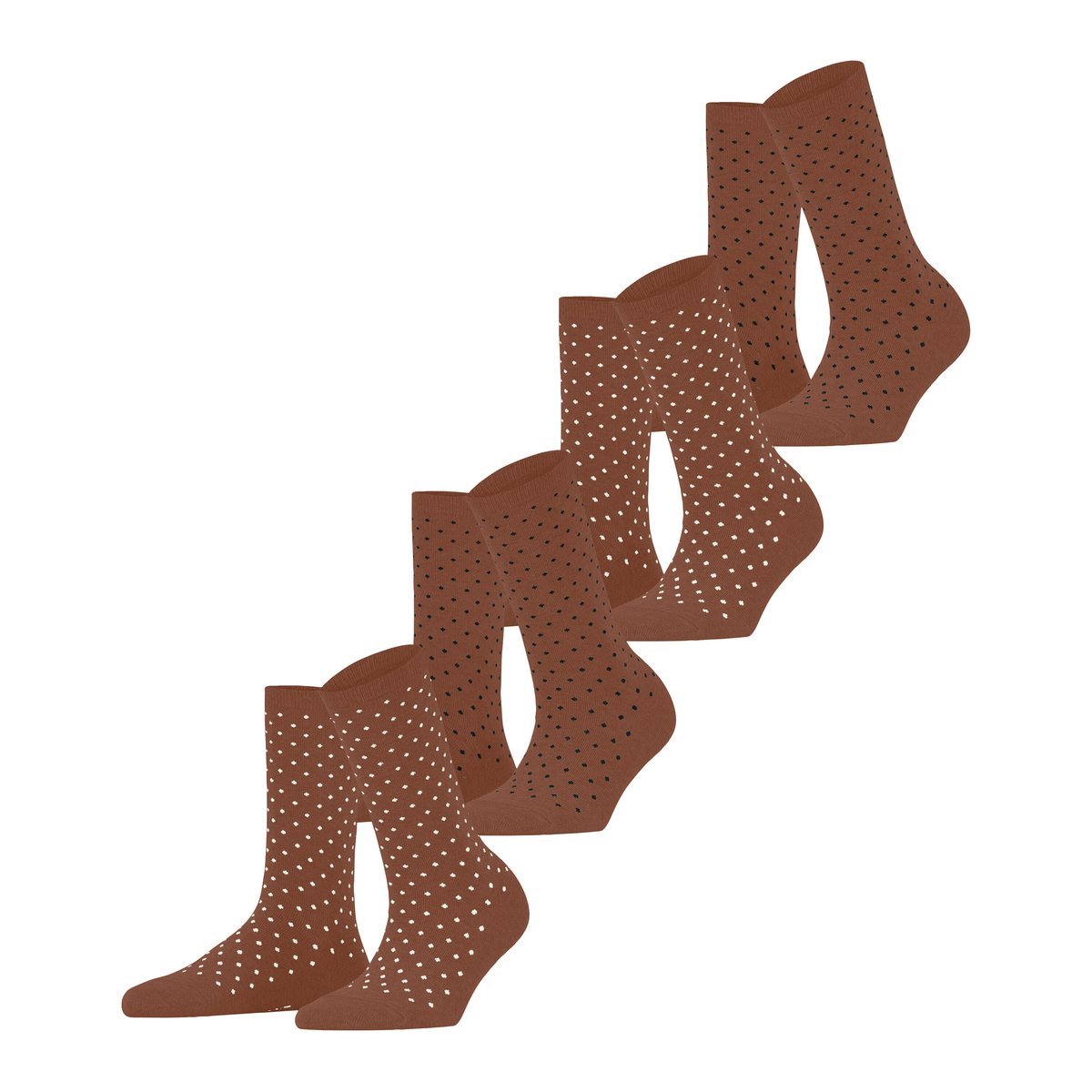 Chaussettes Fine Dot 4-Pack Opaque rose, ESPRIT