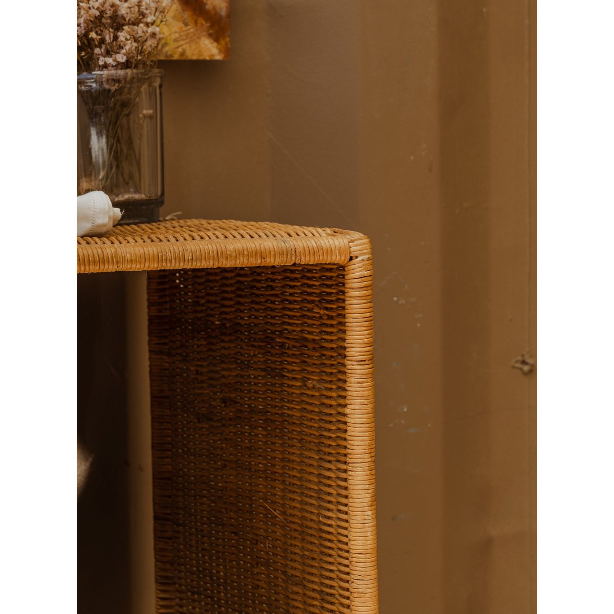Étagère en rotin Gaëlle N°1446 - Bon état beige, DEBONGOUT
