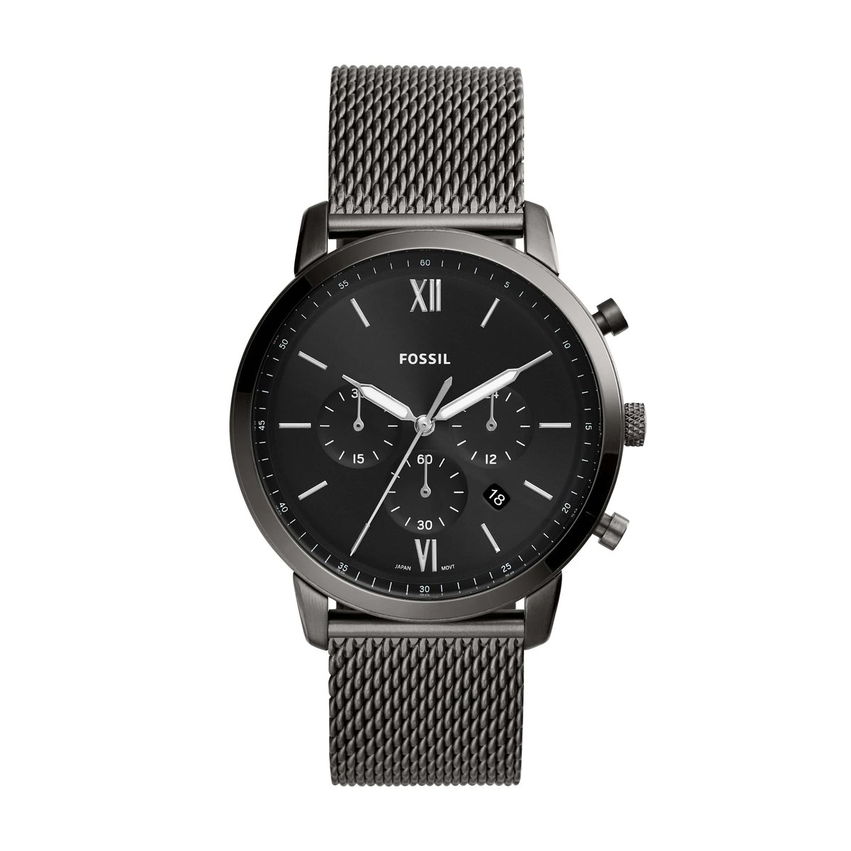 Montre Analogique NEUTRA CHRONO gris noir anthracite, FOSSIL