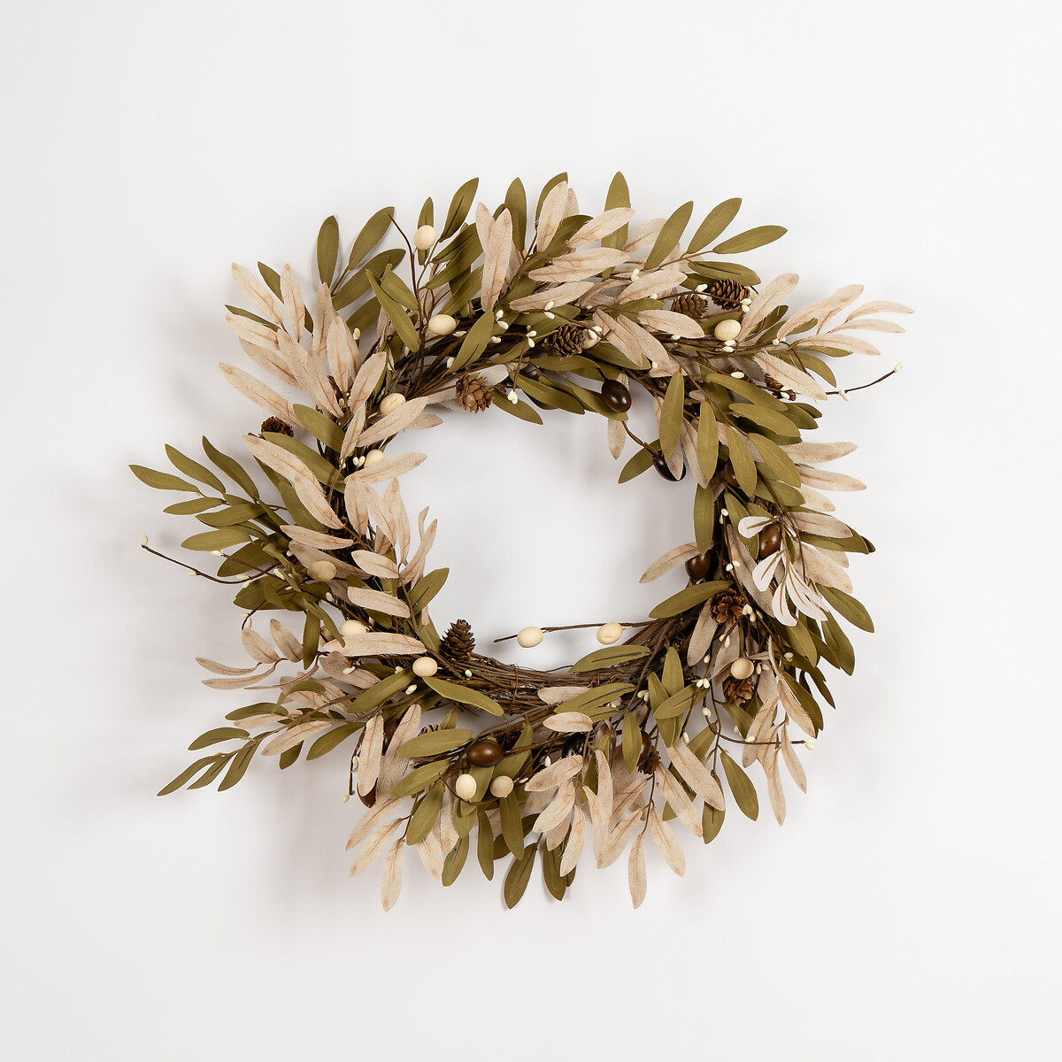 55cm Olive & Cone Wreath green, SO'HOME