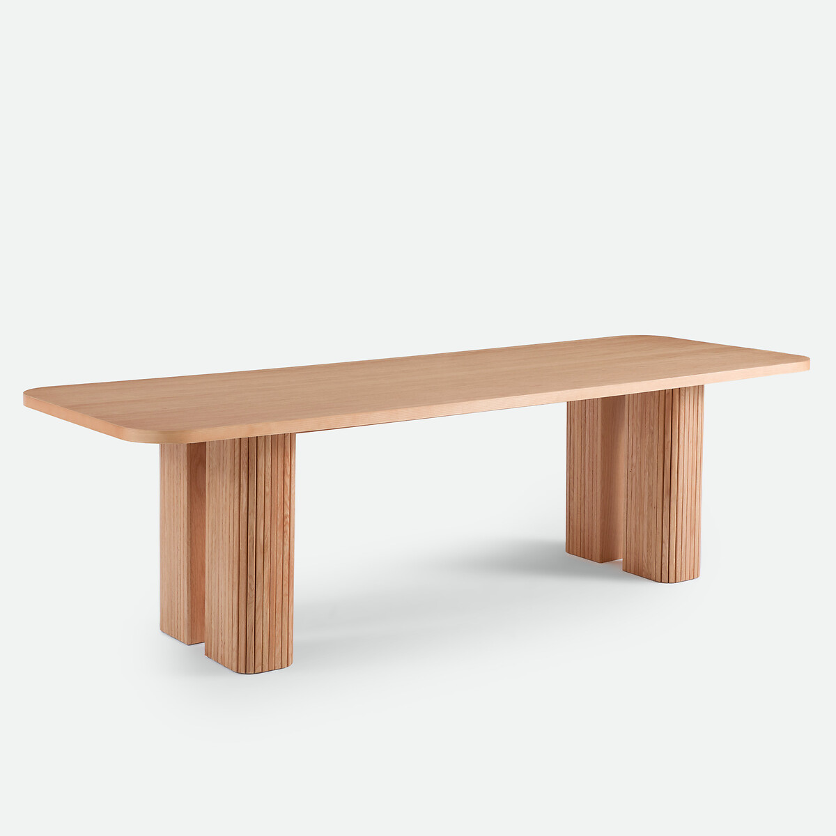 Table à manger, XL en plaqué chêne, 8 à 10 couverts, LATTI chêne, LA REDOUTE INTERIEURS