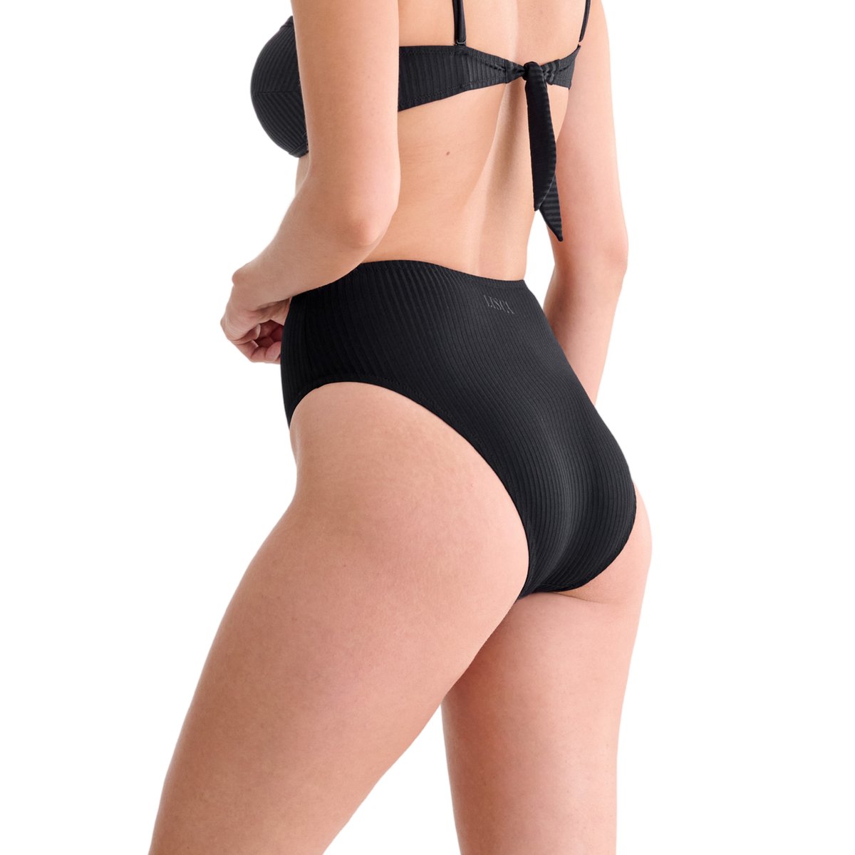 Bas maillot slip de bain échancré taille haute FLORIDA noir, LISCA