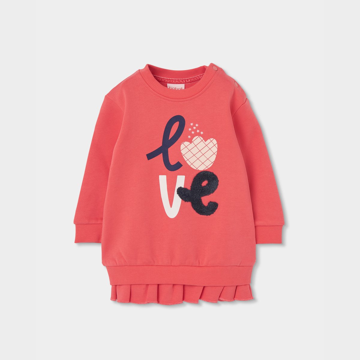 Ensemble fille maille imprimé love multicolore, BOBOLI