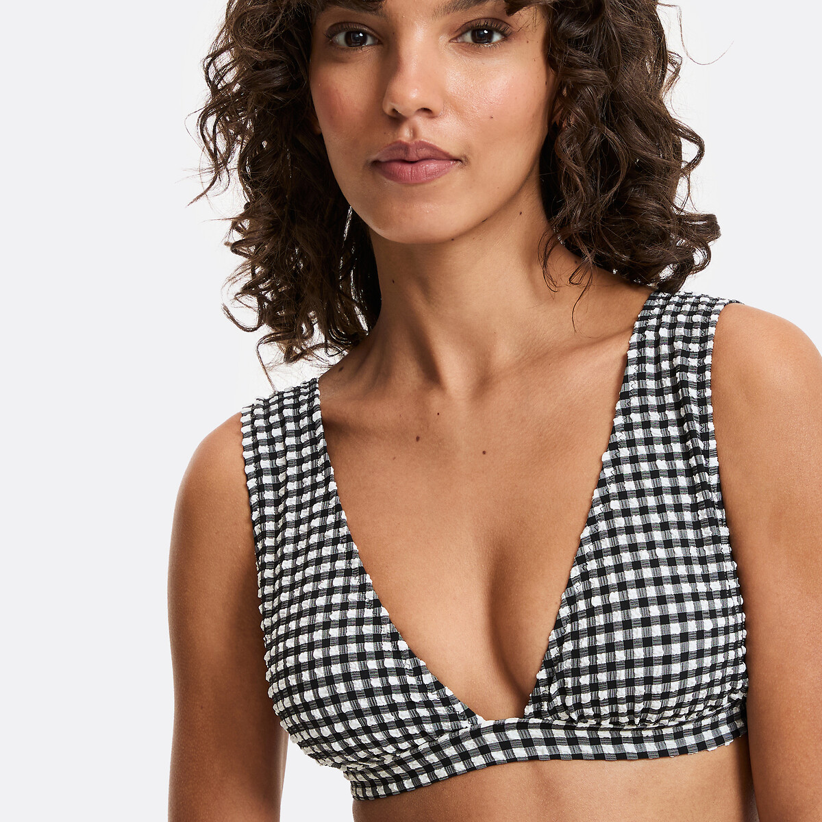 Haut de maillot de bain vichy, Signature JOHANE vichy noir/blanc, LA REDOUTE COLLECTIONS